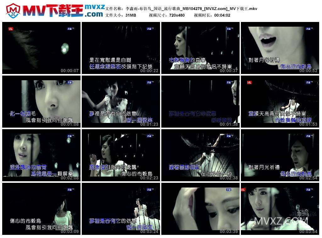 李鑫雨-布谷鸟_国语_流行歌曲_MB104278